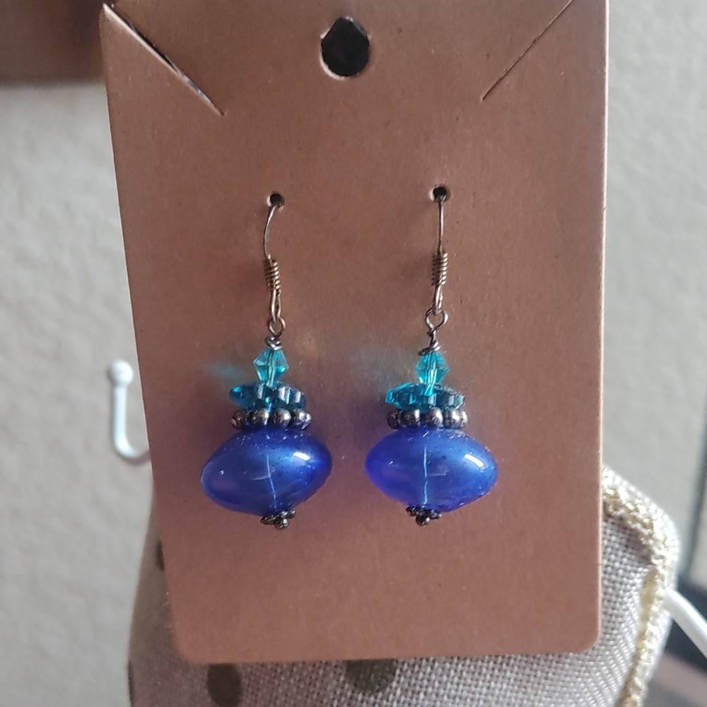 Elegant Blue and Turquoise Earrings